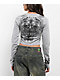 Affliction Syndic Grey Long Sleeve Crop T-Shirt - Thumbnail image 2 of 6