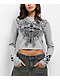 Affliction Syndic Grey Long Sleeve Crop T-Shirt - Thumbnail image 1 of 6