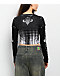 Affliction Tarnished Wire Black & White 2fer Long Sleeve Crop T-Shirt - Thumbnail image 2 of 4