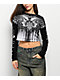 Affliction Tarnished Wire Black & White 2fer Long Sleeve Crop T-Shirt - Thumbnail image 1 of 4
