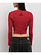 Affliction Toxic Wrath Red Long Sleeve Crop T-Shirt - Thumbnail image 2 of 3