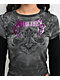 Affliction Vertebrate Tie Dye Grey & Black 2fer Long Sleeve Crop T-Shirt - Thumbnail image 3 of 3