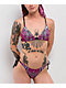 Affliction Vertibrate Deep Purple Triangle Bikini Top - Thumbnail image 4 of 5