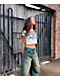 Affliction Vertibrate White Crop T-Shirt - Thumbnail image 3 of 5