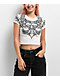 Affliction Vertibrate White Crop T-Shirt - Thumbnail image 1 of 5