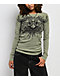 Affliction Washed Green Thermal Long Sleeve T-Shirt - Thumbnail image 2 of 4