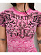 Affliction Winged Up Pink Burnout T-Shirt - Thumbnail image 3 of 4
