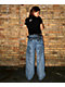 Affliction Wings Medium Wash Wide Leg Jeans - Thumbnail image 8 of 11