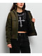 Affliction Wrecking Ball Olive Green Hooded Canvas Jacket - Thumbnail image 6 of 6