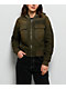 Affliction Wrecking Ball Olive Green Hooded Canvas Jacket - Thumbnail image 1 of 6