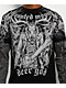Affliction x Haunted Mound Deer God Black Wash & Grey 2Fer Long Sleeve T-Shirt - Thumbnail image 3 of 4