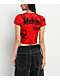 Affliction x Misfits Bat Red Crop T-Shirt - Thumbnail image 2 of 3