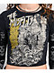 Affliction x Misfits Shackles Black Wash 2fer Long Sleeve Crop T-Shirt - Thumbnail image 3 of 4
