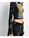 Affliction x Misfits Shackles Black Wash 2fer Long Sleeve Crop T-Shirt - Thumbnail image 4 of 4