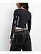 Affliction x Misfits Shackles Black Wash 2fer Long Sleeve Crop T-Shirt - Thumbnail image 2 of 4