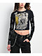 Affliction x Misfits Shackles Black Wash 2fer Long Sleeve Crop T-Shirt - Thumbnail image 1 of 4