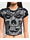 Affliction x Misfits Skully Black Crop T-Shirt - Thumbnail image 3 of 3