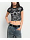 Affliction x Misfits Skully Black Crop T-Shirt - Thumbnail image 1 of 3