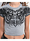 Affliction x Misfits Wings Grey Wash Crop T-Shirt - Thumbnail image 3 of 3