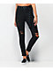Almost Famous Belted Black Denim Jogger Pants - Thumbnail image 1 of 4