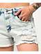 Almost Famous Distressed Light Wash High Rise Shorts - Thumbnail image 4 of 5