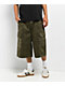 American Stitch Baggy Green Wash Cargo Denim Shorts - Thumbnail image 1 of 5
