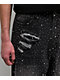 American Stitch Distressed Rhinestone Grey Wash Jeans - Thumbnail image 8 of 8