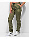 American Stitch Olive Satin Jogger Pants - Thumbnail image 1 of 5