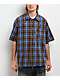 American Stitch Rhinestone Blue & Brown Flannel T-Shirt - Thumbnail image 6 of 7