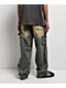 American Stitch Rhinestone Double Knee Blue Wash Carpenter Jeans - Thumbnail image 2 of 10