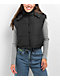 Angel Kiss Black Crop Puffer Vest - Thumbnail image 3 of 7
