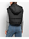 Angel Kiss Black Crop Puffer Vest - Thumbnail image 2 of 7