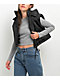 Angel Kiss Black Crop Puffer Vest - Thumbnail image 1 of 7