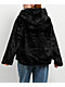 Angel Kiss Black Faux Fur Zip Jacket - Thumbnail image 2 of 4