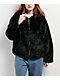 Angel Kiss Black Faux Fur Zip Jacket - Thumbnail image 1 of 4