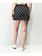 Angel Kiss Checkered Black & Grey Denim Skirt