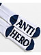 Anti-Hero Flushable White & Navy Crew Socks - Thumbnail image 2 of 2