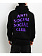 Anti Social Social Club Mind Games Black & Purple Hoodie - Thumbnail image 1 of 3