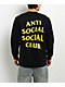 Anti Social Social Club Mind Games Black & Yellow Long Sleeve T-Shirt - Thumbnail image 1 of 3