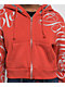 Apple Bottoms Embellished Red Crop Zip Hoodie - Thumbnail image 3 of 5