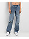 Apple Bottoms Forbidden Fit Destructed Blue Wash Straight Leg Jeans - Thumbnail image 1 of 7