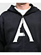 April A Logo Black Wash Zip Hoodie - Thumbnail image 3 of 4