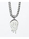 Artist Collective Drip Face 10" Silver Chain Necklace - Thumbnail image 1 of 3