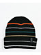 Autumn Select Black & Multi Stripe Beanie