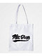 BTS Varsity Mic Drop White Tote Bag - Thumbnail image 1 of 4