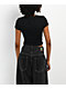 Baby Phat Logo Rhinestone Black Crop T-Shirt - Thumbnail image 2 of 4
