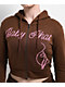 Baby Phat Script Brown Crop Zip Hoodie - Thumbnail image 2 of 4