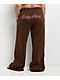 Baby Phat Script Cat Brown Wide Leg Sweatpants - Thumbnail image 4 of 8