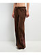 Baby Phat Script Cat Brown Wide Leg Sweatpants - Thumbnail image 2 of 8