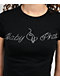 Baby Phat Script Rhinestone Black Crop T-Shirt - Thumbnail image 3 of 4